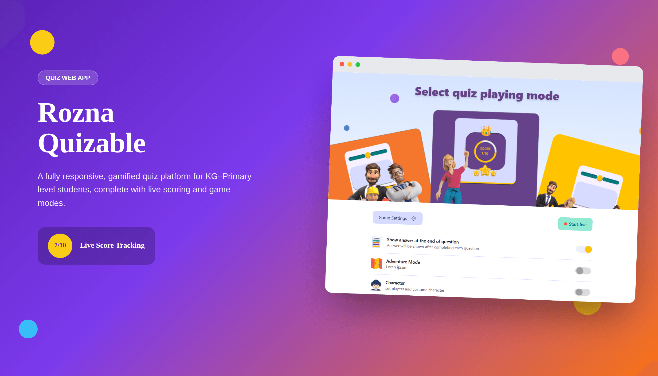Rozna Quizable — Quiz Web App