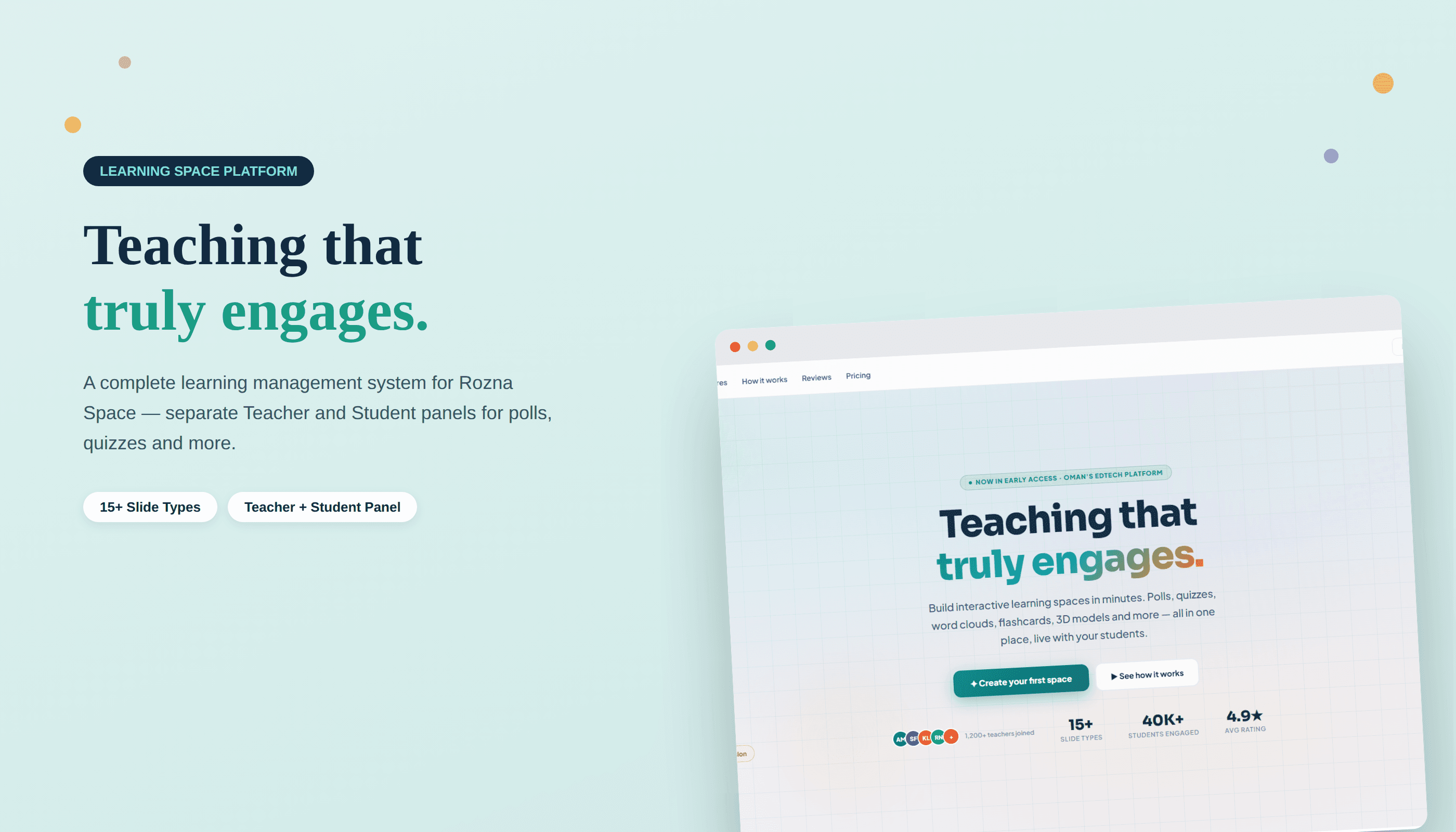 Rozna Space — Learning Space Platform